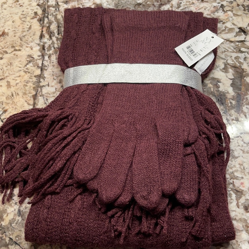 gloves and scarf